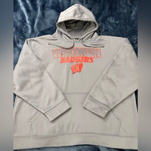 Pro Edge Mens XL Gray Wisconsin Badgers Hoodie